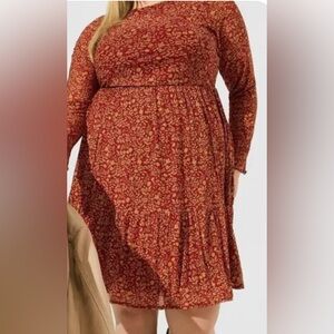 Torrid Ruffled Mesh Dress